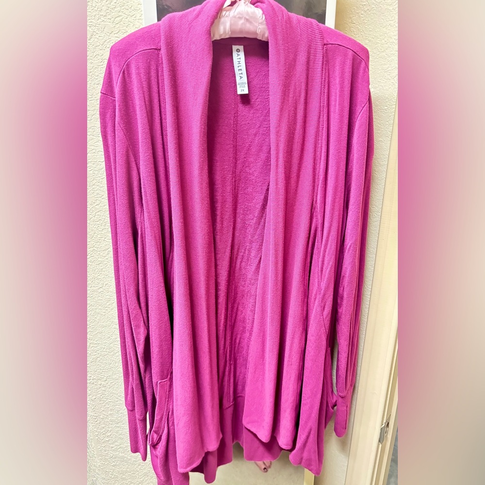Athleta cocoon jacket in raspberry